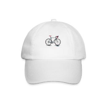Classiques sympas : Vélo en acier, Fixie, Vélo de route - Casquette classique - blanc/blanc - Devant