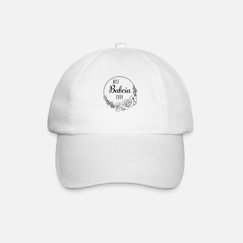 Beste Babcia aller Zeiten polnische Großmutter Fra - Baseballkappe - Weiß/Weiß