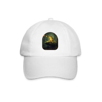 Grenouille mystique lanterne lucioles forêt de nuit - Casquette classique - blanc/blanc - Devant