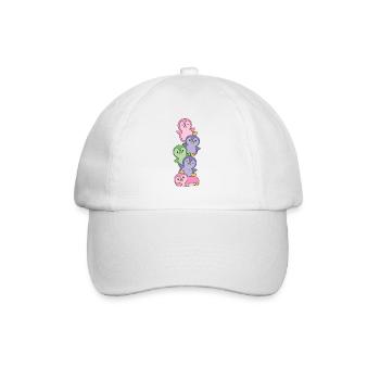 Trigender Flag Pride LGBTQ süße Pinguin - Baseballkappe - Weiß/Weiß - Vorne