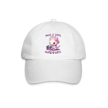 Axolotl Gamer T Kawaii Stuff Anime Axolotl Otaku - Casquette classique - blanc/blanc - Devant
