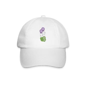 Genderqueer Drapeau Fierté LGBTQ Mignon Paresseux - Casquette classique - blanc/blanc - Devant