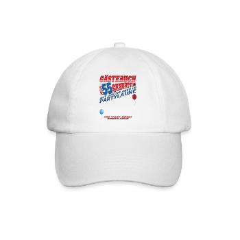 55th Birthday Man and Woman Guestbook - Baseball Cap - white/white - Front