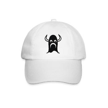 Viking Cartoon Face Helmet - Baseball Cap - white/white - Front
