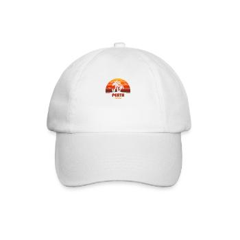 Cooles Perth Australia Beach Sunset Souvenir - Baseballkappe - Weiß/Weiß - Vorne