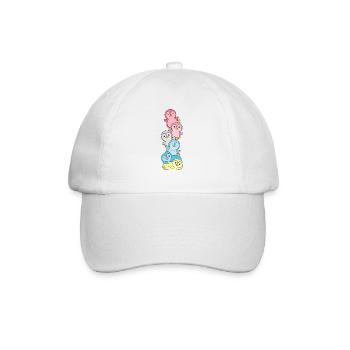 Genderflux Flag Pride LGBTQ süße Pinguin - Baseballkappe - Weiß/Weiß - Vorne