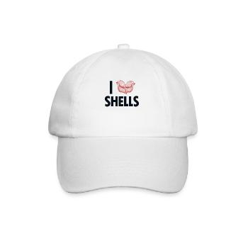 I love Shells Shell Shelling Bag Hunter Seashell - Baseball Cap - white/white - Front