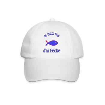 I CAN'T. I FISHED. FISHERMAN. HUMOR. RETIREMENT - Baseball Cap - white/white - Front