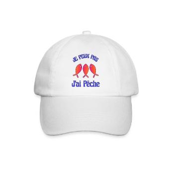ANGELN. ICH KANN NICHT - Baseballkappe - Weiß/Weiß - Vorne