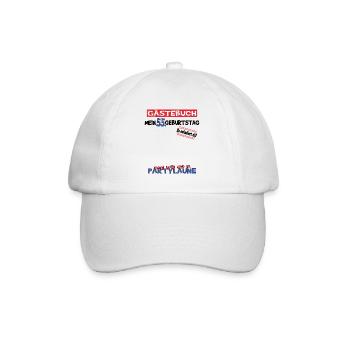 55th Birthday Man and Woman Guestbook - Baseball Cap - white/white - Front