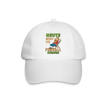 DECK CHAIR MAN TODAY I HAVE TO WATCH FOOTBALL - Baseball Cap - white/white - Front