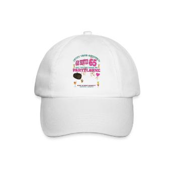 65th Birthday Man and Woman Guestbook - Baseball Cap - white/white - Front