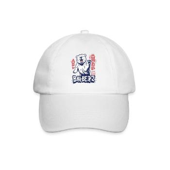 The bipolar polar bear says bye - Baseball Cap - white/white - Front