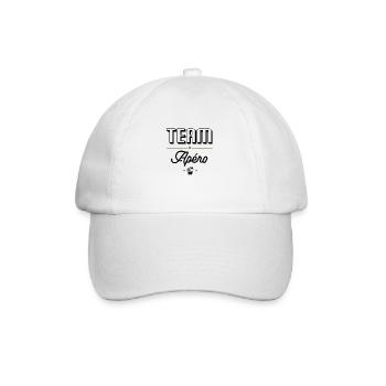 Team Apéro - Für Fans des Apéros - Baseballkappe - Weiß/Weiß - Vorne