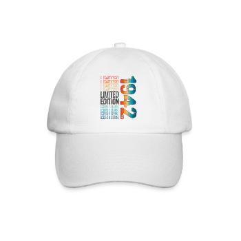 Limited Edition seit 1942 Geburtstag Vintage 1942 - Baseballkappe - Weiß/Weiß - Vorne