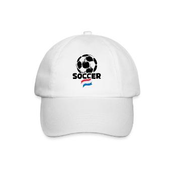 Niederlande Soccer Ball Flagge Fußballteam Logo - Baseballkappe - Weiß/Weiß - Vorne