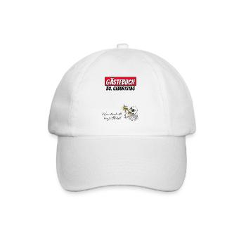 30th Birthday Guestbook Signatures Alcohol - Baseball Cap - white/white - Front