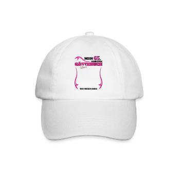 65th Birthday Man and Woman Guestbook - Baseball Cap - white/white - Front