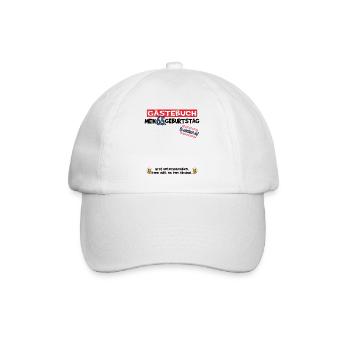 65th Birthday Man and Woman Guestbook - Baseball Cap - white/white - Front