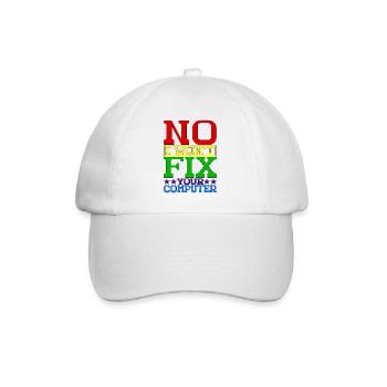 No, I Won't Fix Your Computer 19 - Baseballkappe - Weiß/Weiß - Vorne