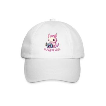 Axolotl Gamer T Kawaii Stuff Axolotl Otaku Axolotl - Baseballkappe - Weiß/Weiß - Vorne