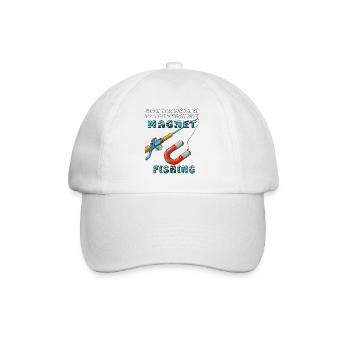 FISHING WITH THE MAGNET TO THE TREASURE - Baseballkappe - Weiß/Weiß - Vorne