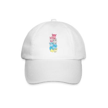 Genderflux Drapeau Pride LGBTQ Hippopotame mignon - Casquette classique - blanc/blanc - Devant