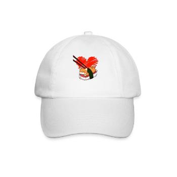 Shiba Inu Hund Sushi Japan Akita I Geschenk - Baseballkappe - Weiß/Weiß - Vorne