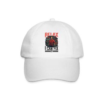 Relax I Can Fix It 19 - Baseball Cap - white/white - Front