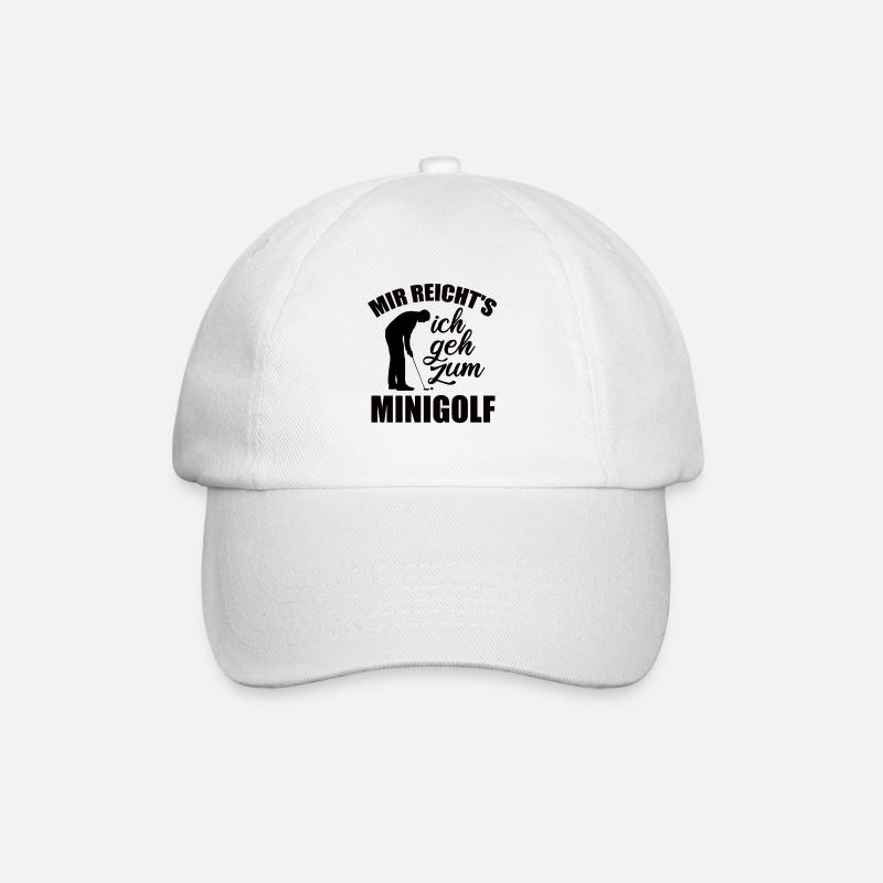 Mir reicht's ich geh zum Minigolf - Spruch - Baseballkappe - Weiß/Weiß