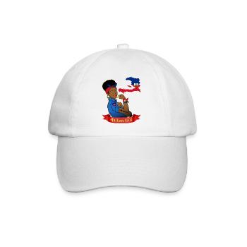 Haïti Fille Forte Courageuse Femme Haïtienne Fière - Casquette classique - blanc/blanc - Devant