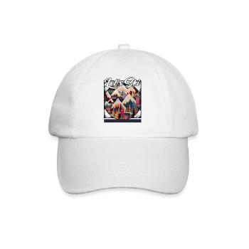 Let’s Ski Patchwork Ski Memories Quilted - Baseball Cap - white/white - Front