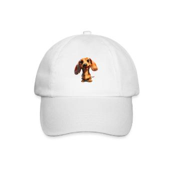 Drôle de teckel à poil court T pour les - Casquette classique - blanc/blanc - Devant