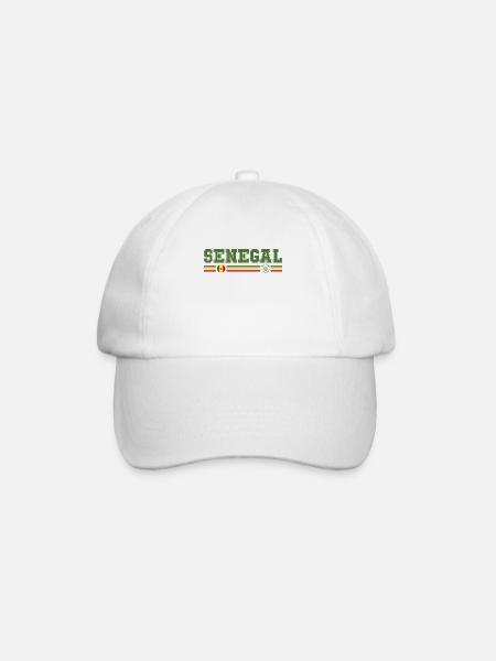 SENEGAL drapeau et emblème du Sénégal - Casquette classique - blanc/blanc