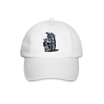 Design der Skelettgranate - Baseballkappe - Weiß/Weiß - Vorne