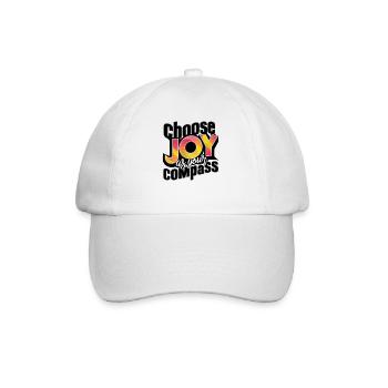 Choisissez la joie comme impression artistique de votre boussole - Casquette classique - blanc/blanc - Devant