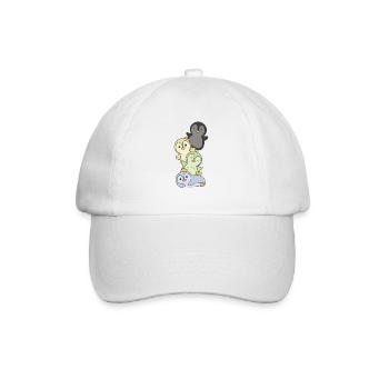 cassgender Flag Pride LGBTQ süße Pinguin - Baseballkappe - Weiß/Weiß - Vorne