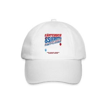 85th Birthday Man and Woman Guestbook - Baseball Cap - white/white - Front