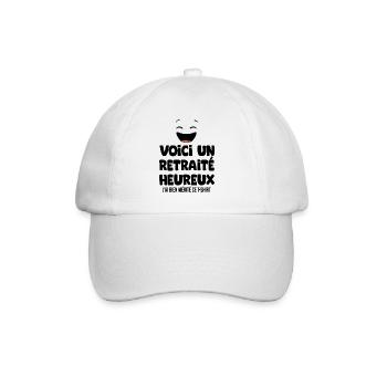 je suis un retraité heureux cadeau retraite - Casquette classique - blanc/blanc - Devant