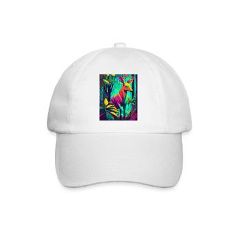 Neon Forest Deer: Nature's Colorful Wonder - Baseball Cap - white/white - Front