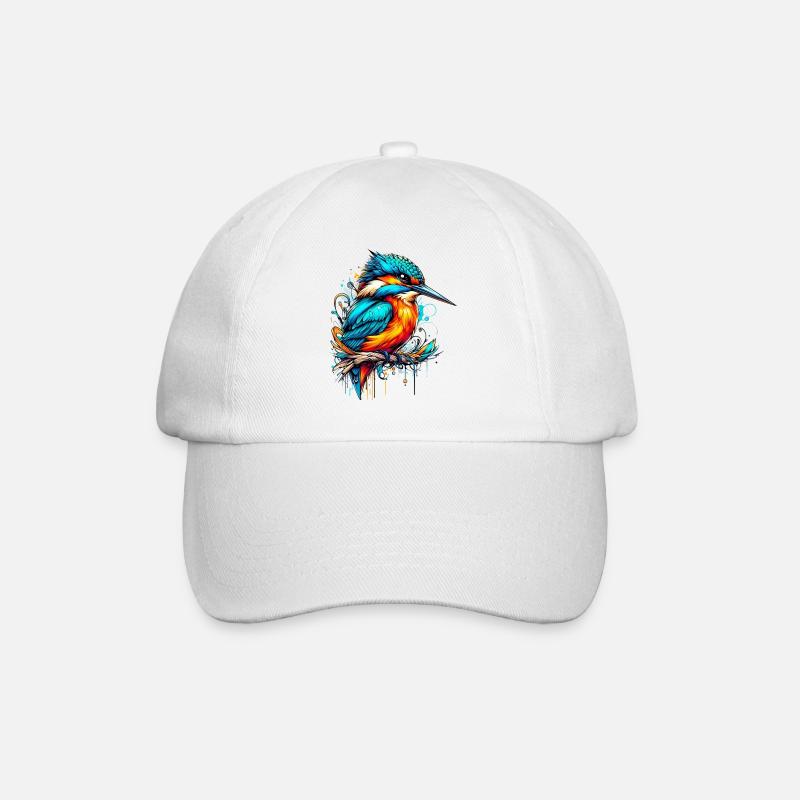 Eisvogel - Baseballkappe - Weiß/Weiß