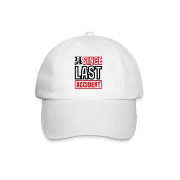 0 jours depuis le dernier accident 34 - Casquette classique - blanc/blanc - Devant