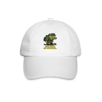 Time to get away from here: Wandering Pig - Baseball Cap - white/white - Front