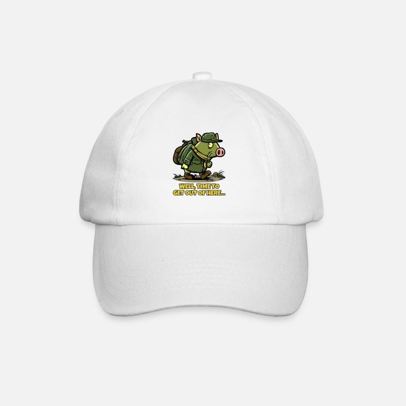 Il est temps de s’évader d’ici : Wandering Pig - Casquette classique - blanc/blanc