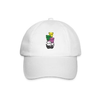 Ceterosexuell Flag Pride LGBTQ süße Panda - Baseballkappe - Weiß/Weiß - Vorne