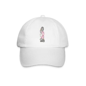 Demigirl Flag Pride LGBTQ Cute Penguin - Baseball Cap - white/white - Front