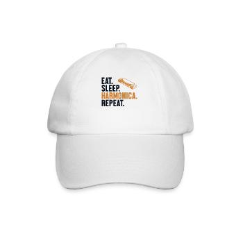 Manger Sommeil Harmonica Répéter Bouche Harmoniste Harmoniste - Casquette classique - blanc/blanc - Devant