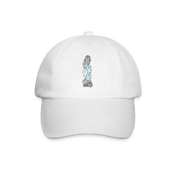 Demiboy Flag Pride LGBTQ Cute Penguin - Baseball Cap - white/white - Front