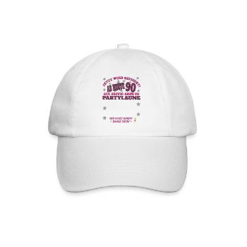 90th Birthday Man and Woman Guestbook - Baseball Cap - white/white - Front