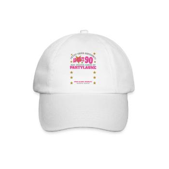 90th Birthday Man and Woman Guestbook - Baseball Cap - white/white - Front